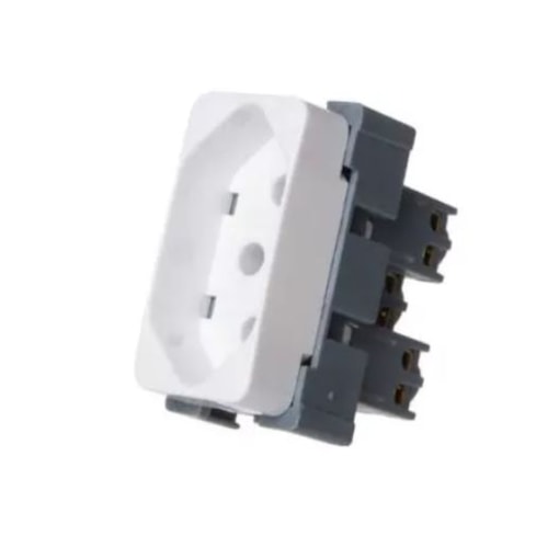 Kit Tomada 2P+T 10A 250V Branco B3 50 Peças Margirius Kit Tomada 2P+T 10A 250V Branco B3 50 Peças Margirius