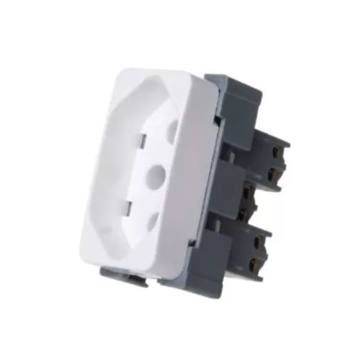 Kit Tomada 2P+T 20A 250V Branco B3 100 Unidades Margirius  Kit Tomada 2P+T 20A 250V Branco B3 100 Unidades Margirius