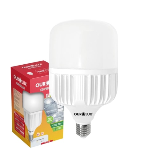 Lampada Led Bulbo Alta Potência 150W Branca 6500K E40 Ourolux