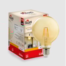 Lâmpada LED Filamento G95 4W E27 Bivolt Kian Lâmpada LED Filamento G95 4W E27 Bivolt Kian