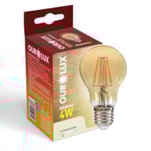 Lampada Led VIintage Bulbo A60 4W 2400K Bivolt Ourolux
