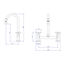 Misturador Mesa Cozinha Flex Cromado 1256.C20 Deca