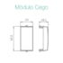 Módulo Cego Sleek Grafite 2 Unidades Margirius Módulo Cego Sleek Grafite 2 Unidades Margirius