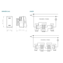 Módulo Interruptor Intermediário 10A 250V Branco Tramontina Módulo Interruptor Intermediário 10A 250V Branco Tramontina