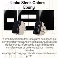 Módulo Interruptor Simples 10A 250V Sleek Ebony Preto Margirius