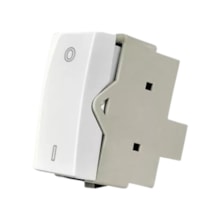 Módulo Interruptor Sleek Bipolar Simples 10A 250V Branco Margirius Módulo Interruptor Sleek Bipolar Simples 10A 250V Branco Margirius