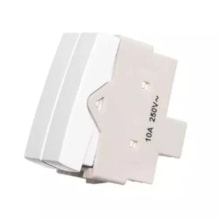 Módulo Interruptor Sleek Duplo Simples 10A 250V Branco Margirius Módulo Interruptor Sleek Duplo Simples 10A 250V Branco Margirius
