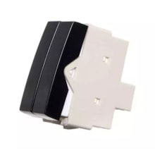 Módulo Interruptor Sleek Ebony Duplo Paralelo 10A 250V Preto Margirius Módulo Interruptor Sleek Ebony Duplo Paralelo 10A 250V Preto Margirius