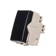 Módulo Interruptor Sleek Ebony Intermediário 10A 250V Preto Margirius Módulo Interruptor Sleek Ebony Intermediário 10A 250V Preto Margirius