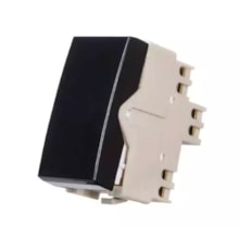 Módulo Interruptor Sleek Ebony Paralelo 10A 250V Preto Margirius Módulo Interruptor Sleek Ebony Paralelo 10A 250V Preto Margirius
