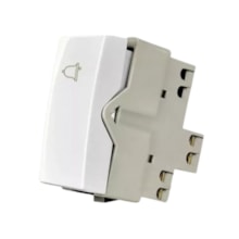 Módulo Interruptor Sleek Pulsador Campainha 2A 250V Branco Margirius Módulo Interruptor Sleek Pulsador Campainha 2A 250V Branco Margirius
