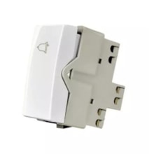 Módulo Interruptor Sleek Pulsador Campainha 2A 250V Branco Margirius Módulo Interruptor Sleek Pulsador Campainha 2A 250V Branco Margirius