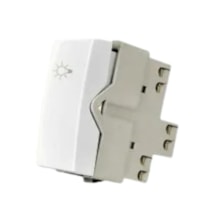 Módulo Interruptor Sleek Pulsador Minuteria 10A 250V Branco Margirius Módulo Interruptor Sleek Pulsador Minuteria 10A 250V Branco Margirius