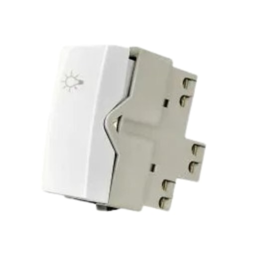 Módulo Interruptor Sleek Pulsador Minuteria 10A 250V Branco Margirius Módulo Interruptor Sleek Pulsador Minuteria 10A 250V Branco Margirius