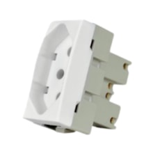 Módulo Tomada Sleek 2P+T 20A 250V Branco Margirius Módulo Tomada Sleek 2P+T 20A 250V Branco Margirius
