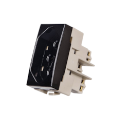 Módulo Tomada Sleek Ebony 2P+T 20A 250V Preto Margirius Módulo Tomada Sleek Ebony 2P+T 20A 250V Preto Margirius