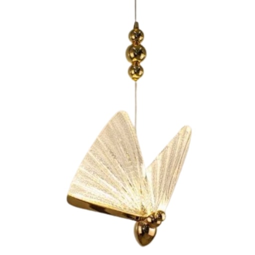 Pendente LED Borracha Redondo 80cm Cabo 4m Regulável 3500K Dourado Cinderella Pendente LED Borracha Redondo 80cm Cabo 4m Regulável 3500K Dourado Cinderella