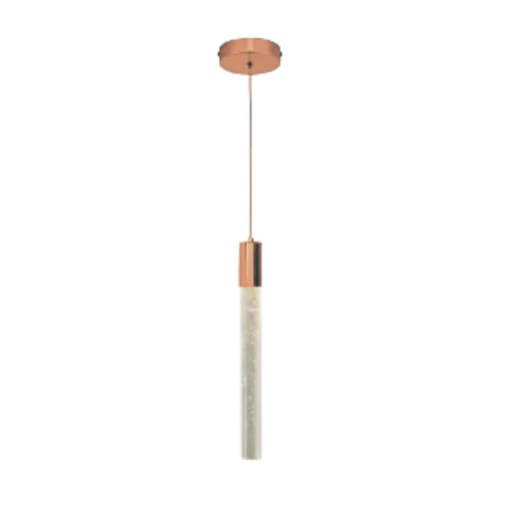 Pendente LED Vidro Redondo Rose Cabo 2m  