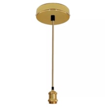 Pendente Soquete E27 150cm Bivolt Dourado Cinderella