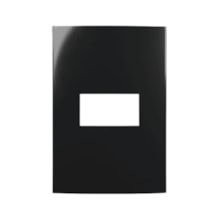 Placa 4x2 1 Posto Horizontal c/ Suporte Sleek Grafite Margirius Placa 4x2 1 Posto Horizontal c/ Suporte Sleek Grafite Margirius