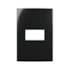 Placa 4x2 1 Posto Horizontal c/ Suporte Sleek Grafite Margirius Placa 4x2 1 Posto Horizontal c/ Suporte Sleek Grafite Margirius