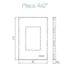 Placa 4x2 1 Posto Horizontal c/ Suporte Sleek Grafite Margirius Placa 4x2 1 Posto Horizontal c/ Suporte Sleek Grafite Margirius