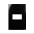Placa 4x2 1 Posto Horizontal Preta Sleek Ebony Margirius Placa 4x2 1 Posto Horizontal Preta Sleek Ebony Margirius