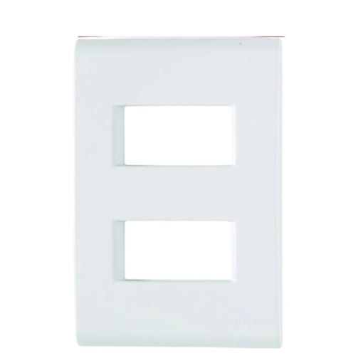 Placa 4x2 2 Postos Horizontais Branca Liz Tramontina  Placa 4x2 2 Postos Horizontais Branca Liz Tramontina