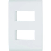 Placa 4x2 2 Postos Horizontais Branca Liz Tramontina  Placa 4x2 2 Postos Horizontais Branca Liz Tramontina