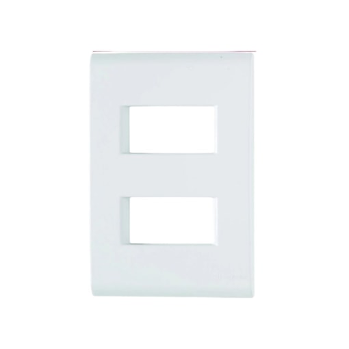 Placa 4x2 2 Postos Horizontais Branca Liz Tramontina  Placa 4x2 2 Postos Horizontais Branca Liz Tramontina