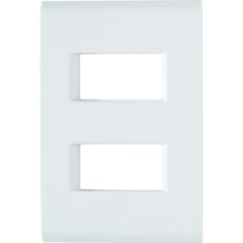 Placa 4x2 2 Postos Horizontais Branca Liz Tramontina  Placa 4x2 2 Postos Horizontais Branca Liz Tramontina