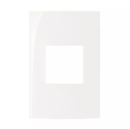 Placa 4x2 2 Postos Horizontais c/ Suporte Branca Sleeek Margirius Placa 4x2 2 Postos Horizontais c/ Suporte Branca Sleeek Margirius