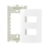 Placa 4x2 2 Postos Horizontais c/ Suporte Branca Sleek Margirius Placa 4x2 2 Postos Horizontais c/ Suporte Branca Sleek Margirius