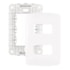 Placa 4x2 2 Postos Horizontais c/ Suporte Branco B3 Margirius Placa 4x2 2 Postos Horizontais c/ Suporte Branco B3 Margirius