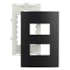 Placa 4x2 2 Postos Separados c/ Suporte Sleek Grafite Margirius Placa 4x2 2 Postos Separados c/ Suporte Sleek Grafite Margirius