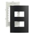 Placa 4x2 2 Postos Separados c/ Suporte Sleek Grafite Margirius Placa 4x2 2 Postos Separados c/ Suporte Sleek Grafite Margirius
