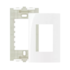 Placa 4x2 3 Postos Horizontais c/ Suporte Branca Sleek Margirius  Placa 4x2 3 Postos Horizontais c/ Suporte Branca Sleek Margirius