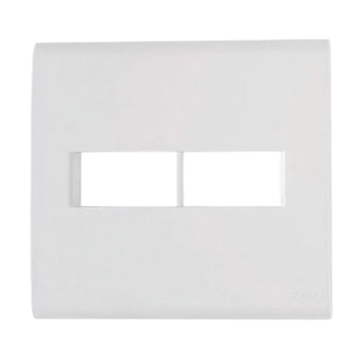 Placa 4x4 2 Postos c/ Suporte Branca Liz Tramontina  Placa 4x4 2 Postos c/ Suporte Branca Liz Tramontina