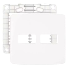 Placa 4x4 2 Postos Horizontais c/ Suporte Branca B3 Margirius Placa 4x4 2 Postos Horizontais c/ Suporte Branca B3 Margirius