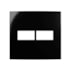 Placa 4x4 2 Postos Horizontais Preta Sleek Ebony Margirius Placa 4x4 2 Postos Horizontais Preta Sleek Ebony Margirius