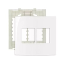 Placa 4x4 4 Polos Horizontais c/ Suporte Branca Sleek Margirius Placa 4x4 4 Polos Horizontais c/ Suporte Branca Sleek Margirius