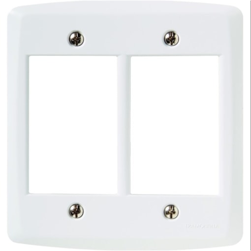 Placa 4x4 6 Postos Horizontais Branca Lux²  Tramontina  Placa 4x4 6 Postos Horizontais Branca Lux²  Tramontina