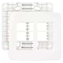 Placa 4x4  6 Postos Horizontais c/ Suporte Branca B3 Margirius Placa 4x4  6 Postos Horizontais c/ Suporte Branca B3 Margirius
