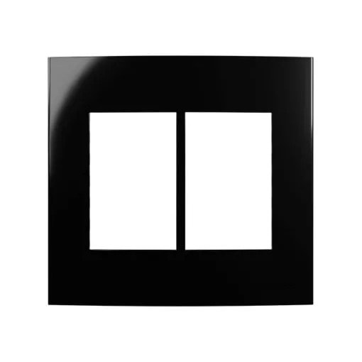 Placa 4x4 6 Postos Horizontais Preta Sleek Ebony Margirius Placa 4x4 6 Postos Horizontais Preta Sleek Ebony Margirius