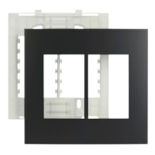 Placa 4x4 6 Postos Horizontal c/ Suporte Sleek Grafite Margirius Placa 4x4 6 Postos Horizontal c/ Suporte Sleek Grafite Margirius