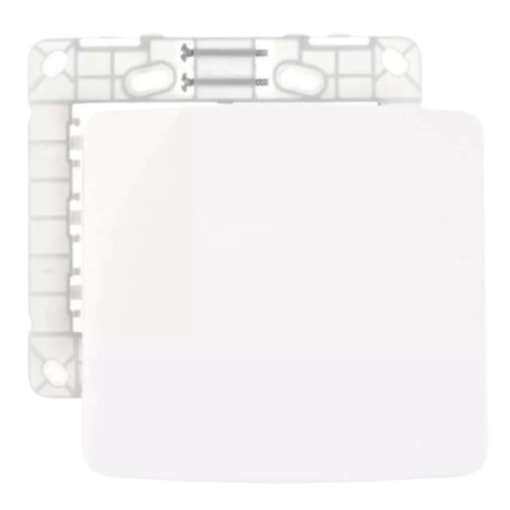 Placa 4x4 Cega c/ Suporte Branca B3 Margirius Placa 4x4 Cega c/ Suporte Branca B3 Margirius