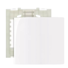 Placa 4x4 Cega c/ Suporte Branca Sleek Margirius Placa 4x4 Cega c/ Suporte Branca Sleek Margirius