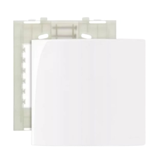 Placa 4x4 Cega c/ Suporte Branca Sleek Margirius Placa 4x4 Cega c/ Suporte Branca Sleek Margirius