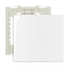 Placa 4x4 Cega c/ Suporte Branca Sleek Margirius Placa 4x4 Cega c/ Suporte Branca Sleek Margirius