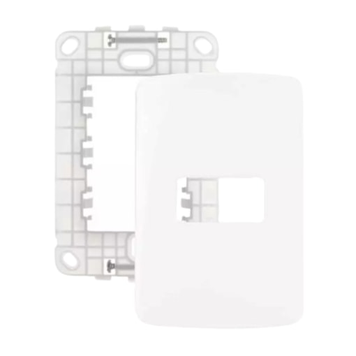 Placa B3 4x2 c/ Suporte Branca 1 Posto Horizontais Margirius Placa B3 4x2 c/ Suporte Branca 1 Posto Horizontais Margirius